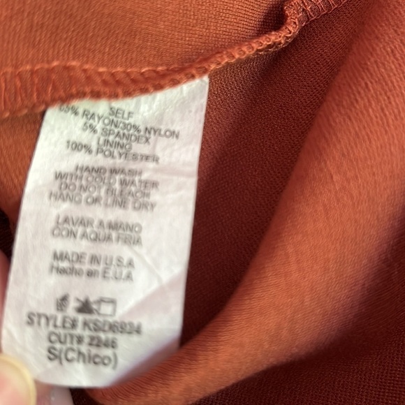 SARAH La Brown Bodycom Cold Shoulder Dress S - Picture 4 of 5